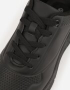  Sneakers Negre cu Talpă Groasă Decorate cu Inserție Transparentă Riosanna