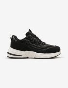 Sneakers Negri cu Cusături Decorative și Șireturi Decorative Taralin