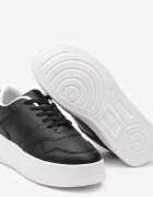  Sneakers Negri pe Talpă Groasă Sub Gleză Kiwiana