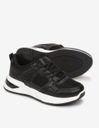  Sneakers Negri pe Talpă Plată cu Cusături Decorative Ysabella