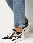  Sneakers Negru-Alb decorate cu inserții Garcia