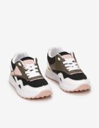  Sneakers Negru-Alb decorate cu inserții Garcia