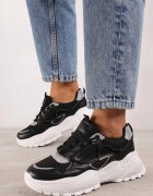  Sneakers Negru cu gri