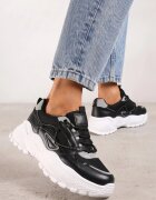  Sneakers Negru cu gri
