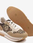  Sneakers panterați pe talpă groasă cu aplicație decorativă Ronivelle