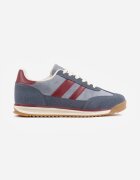  Sneakers retro cu cusături decorative și inserții cu textură de piele întoarsă Isanna Albaștri