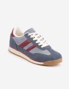 Sneakers retro cu cusături decorative și inserții cu textură de piele întoarsă Isanna Albaștri