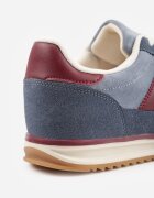  Sneakers retro cu cusături decorative și inserții cu textură de piele întoarsă Isanna Albaștri