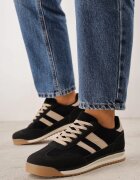  Sneakers retro cu cusături decorative și inserții cu textură de piele întoarsă Isanna Negri