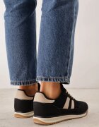  Sneakers retro cu cusături decorative și inserții cu textură de piele întoarsă Isanna Negri