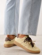  Sneakers retro în stilul tenisilor cu șireturi duble și franjuri Salmisa Galbeni