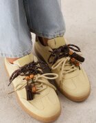  Sneakers retro în stilul tenisilor cu șireturi duble și franjuri Salmisa Galbeni