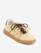 Sneakers retro în stilul tenisilor cu șireturi duble și franjuri Salmisa Galbeni