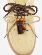  Sneakers retro în stilul tenisilor cu șireturi duble și franjuri Salmisa Galbeni