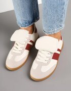  Sneakers și Tenisi Bej și Bordo Decorate cu răsfrângere Myrloria