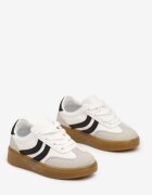  Sneakers sport Albi Plati Cu șireturi Cu benzi Azilena