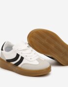  Sneakers sport Albi Plati Cu șireturi Cu benzi Azilena
