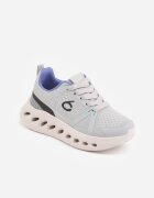  Sneakers sport cu fețe embosate Kateni Bej cu Gri cu albastru