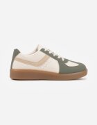  Sneakers Verzi cu Talpă Groasă și Inserții Decorative Galivia