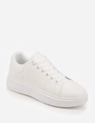  Sneakerși Albi Cu șireturi Cu design clasic Cu talpă groasă Cataria