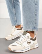  Sneakerși bej decorați cu aplicație metalică Zolamira