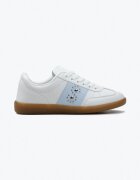  Sneakerși Plati Alb-Bleu Cu șireturi cu Nituri Decorative Blosenti