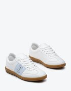  Sneakerși Plati Alb-Bleu Cu șireturi cu Nituri Decorative Blosenti