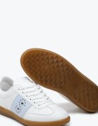  Sneakerși Plati Alb-Bleu Cu șireturi cu Nituri Decorative Blosenti