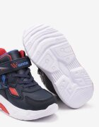  Sneakersi plați sport bleumarin cu LED-uri și decorațiuni geometrice cu scai Erithrea