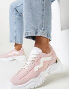  Sneakersi Roz cu Talpă Masivă și Inserție Strălucitoare Skyletia