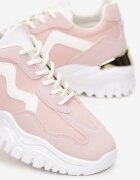  Sneakersi Roz cu Talpă Masivă și Inserție Strălucitoare Skyletia