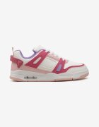  Sneakerși Sport Alb-Roz cu Inserții din Piele Ecologică Isadona