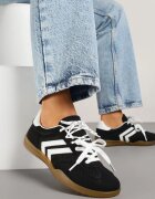  Sneakerși Teniși Negri cu Motiv Geometric Telanilia