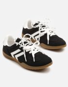  Sneakerși Teniși Negri cu Motiv Geometric Telanilia