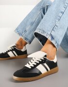  Sneakersi Tenisi Negri Decorați cu pliu Myrloria