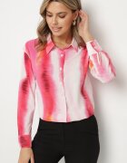sophyline Cămașă Alb-Fuchsia cu Model Tie-Dye Aranepia