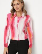 sophyline Cămașă Alb-Fuchsia cu Model Tie-Dye Aranepia