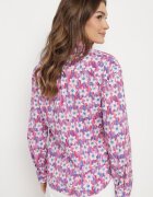 sophyline Cămașă Fucsia de bumbac cu croială clasică cu imprimeu floral Tarievia
