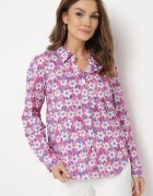 sophyline Cămașă Fucsia de bumbac cu croială clasică cu imprimeu floral Tarievia