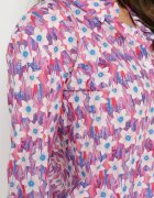 sophyline Cămașă Fucsia de bumbac cu croială clasică cu imprimeu floral Tarievia