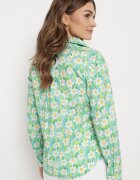 sophyline Cămașă Verde Din bumbac Croială clasică Cu imprimeu floral Tarievia