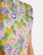 sophyline Cămașă Violet-Verde din Bumbac cu Model Floral Natiana