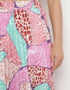 sophyline Fustă Fuchsia Plisată Midi din Material Satinat Revipa