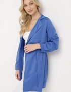 sophyline Geacă Parka bleumarin cu guler clasic ajustabilă în talie cu șnur Revapia