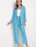 sophyline Pantaloni Albastri De Costum Cu Fermoar Allegretta