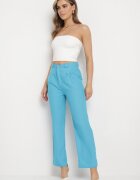 sophyline Pantaloni Albastri De Costum Cu Fermoar Allegretta