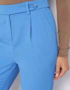 sophyline Pantaloni Albaștri Eleganți cu talie înaltă cu picioare drepte și elastic în talie Althema