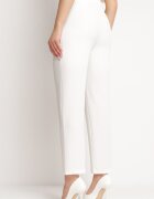 sophyline Pantaloni albi de costum cu fermoar Allegretta