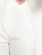 sophyline Pantaloni albi de costum cu fermoar Allegretta