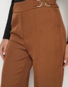 sophyline Pantaloni Largi Maro cu Cataramă Metalică la Curea Enarea